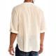 Men's Plain V-Neck Casual Loose Spring Shirt