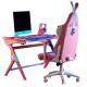 Autofull Cherry blossom snow gaming chair and desk Combo