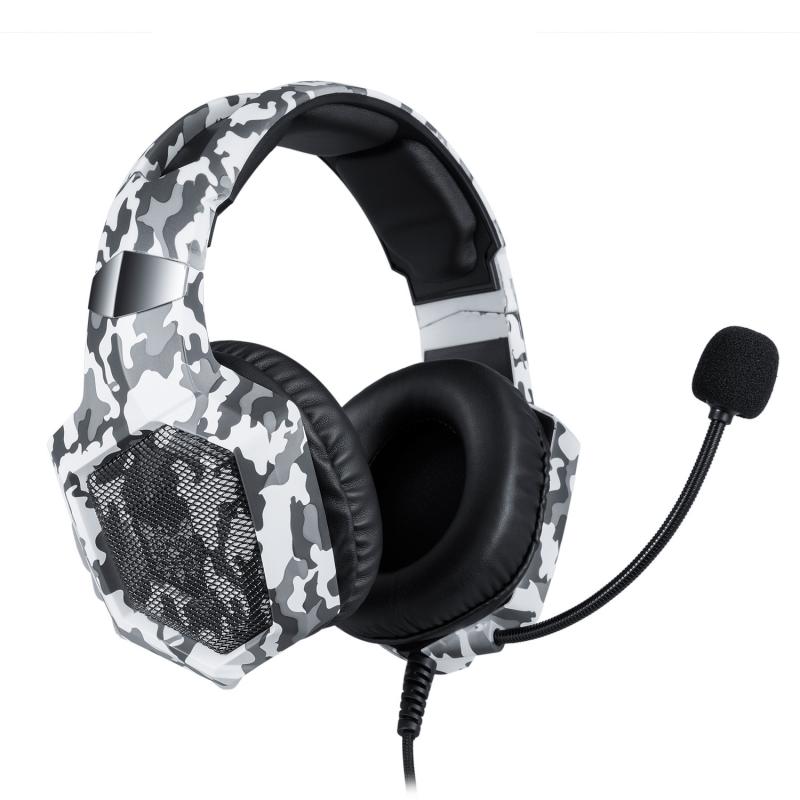 ONIKUMA K8 camouflage  Gaming Headset Stereo Gamer PS4 Wired Headphones with Flexible 360°Mic Surround Sound Over-Ear