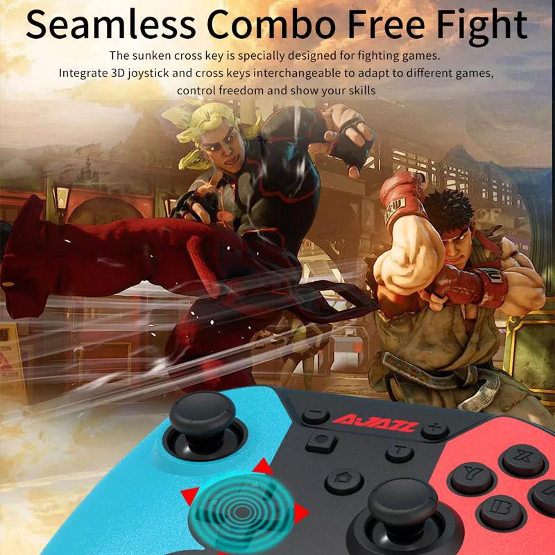 AJAZZ AG180 Gamepad Bluetooth Wireless Controller Joystick Gaming Accessories for Nintendo Switch Phone PS3 XBox PC Gamer