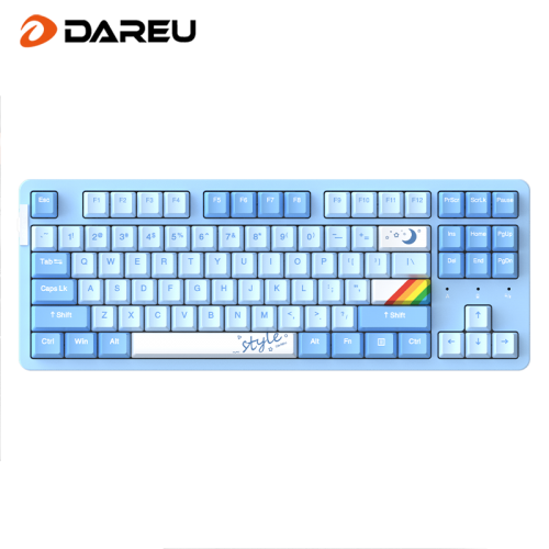 Dareu A87 Pro 3-mode Connection 100% Hotswap Gasket Structure RGB Mechanical Gaming Keyboard SKY Version