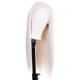 Long Straight White Synthetic Hair Lace Front Wig Wg1117