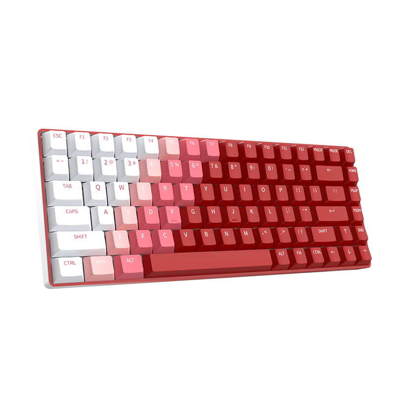 Official Dareu A84 Tri-mode Connection 100% Hotswap RGB LED Backlit Mechanical Gaming Keyboard With Customized TTC Flame Red Switch