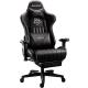 AutoFull Gaming Chair Black PU Leather Footrest Racing Style Computer Chair, Headrest E-Sports Swivel Chair, AF070DPUJ Advanced