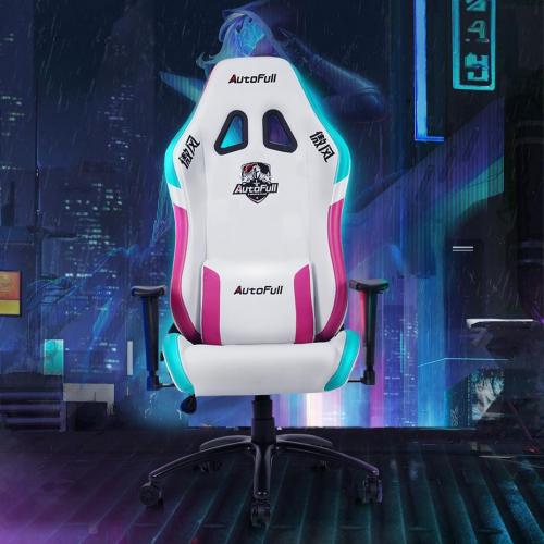 AutoFull Neonpunk Gaming Chair White AF902WPU