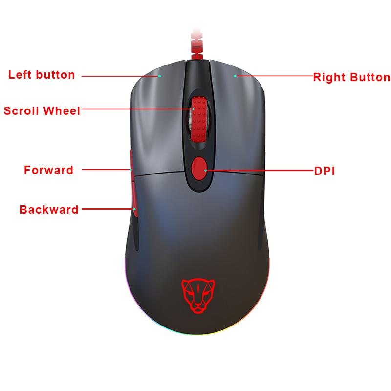 Motospeed V400 2021 NEWEST Wired Gaming Mouse