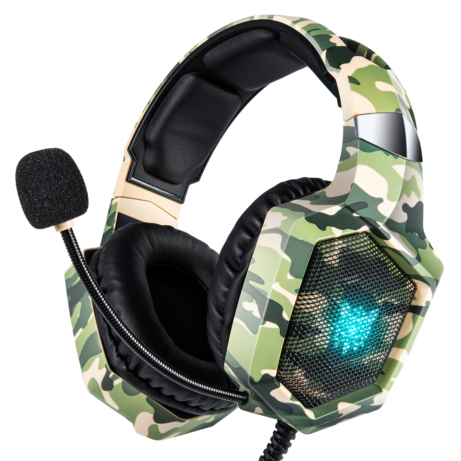 Official ONIKUMA K8 camouflage  Gaming Headset Stereo Gamer PS4 Wired Headphones with Flexible 360°Mic Surround Sound Over-Ear
