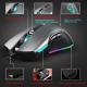 Motospeed V70 Gaming Mouse RGB LED Backlight Optical USB Wired 7 Buttons Customize Macro Programming