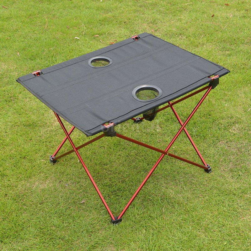 Bzfuture Foldable Camping Picnic Tables Portable Compact Lightweight Folding Roll-up Table Barbecue Picnic Table