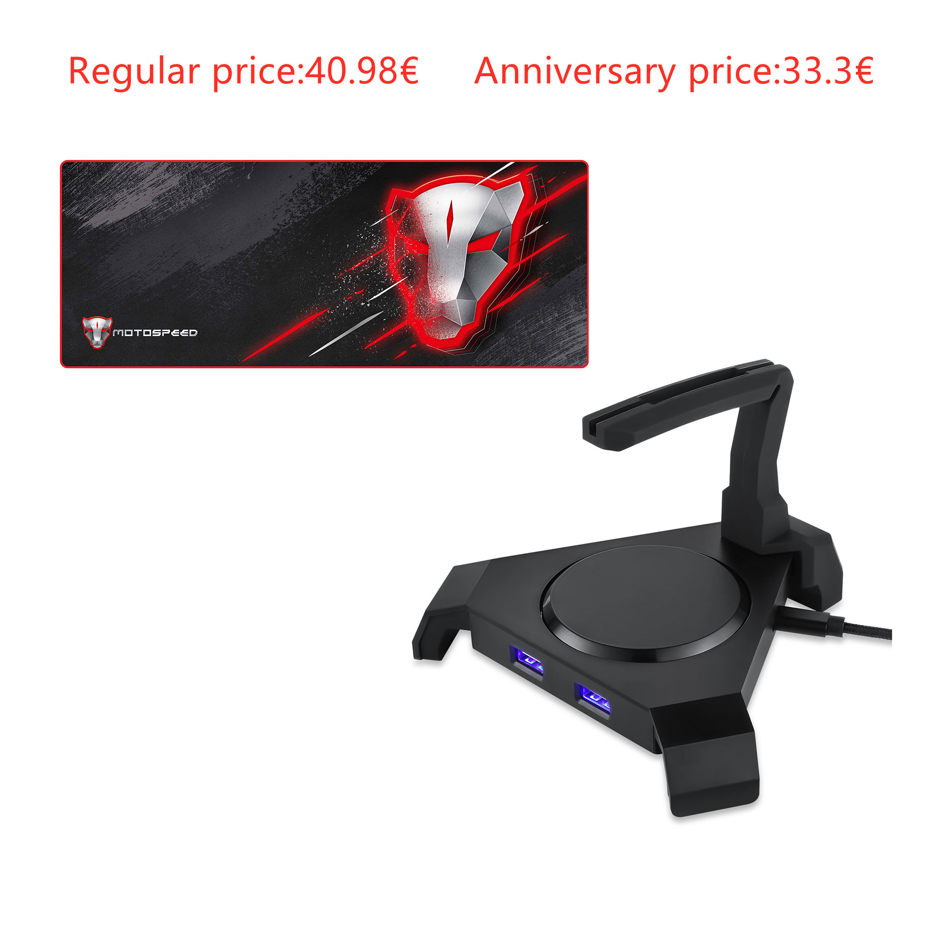 Bzfuture.com, Motospeed Mouse pad P60+Headset stand Q20 Combo Motospeed Mouse pad P60+Headset stand Q20 Combo