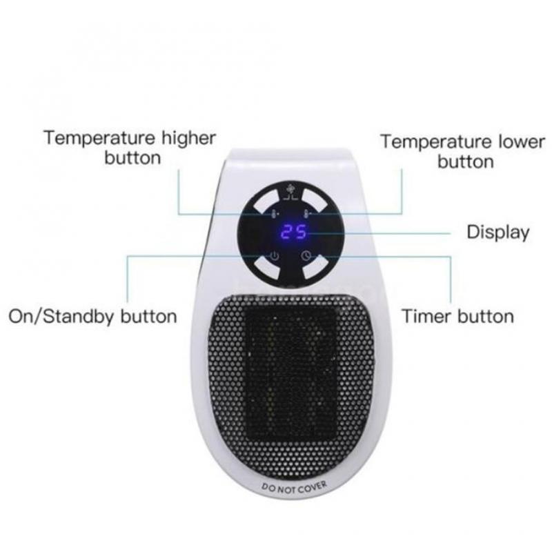 Mini Electric Heater for Room Warm Blower Fast Heater for Office Warmer Wall-Outlet Heater