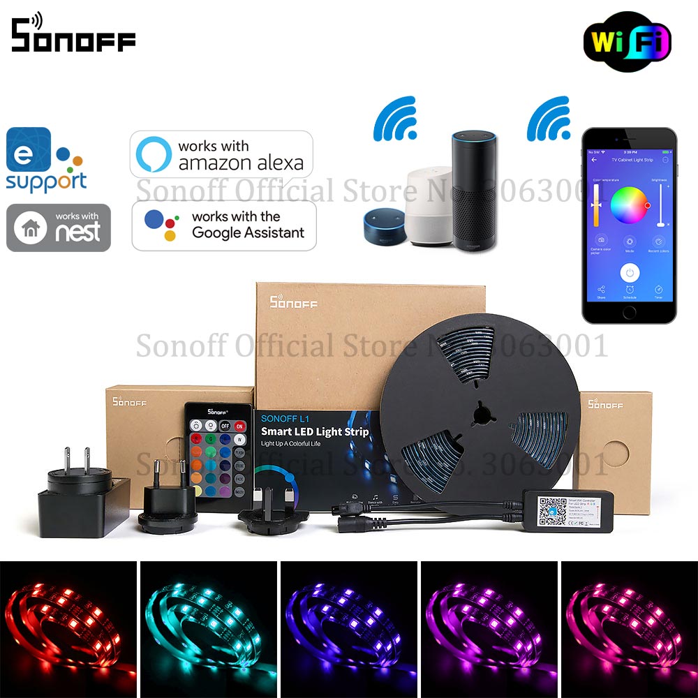 Bzfuture.com, SONOFF L1 Smart LED Light Strip Dimmable Waterproof WiFi Flexible RGB Strip Lights SONOFF L1 Smart LED Light Strip Dimmable Waterproof WiFi Flexible RGB Strip Lights