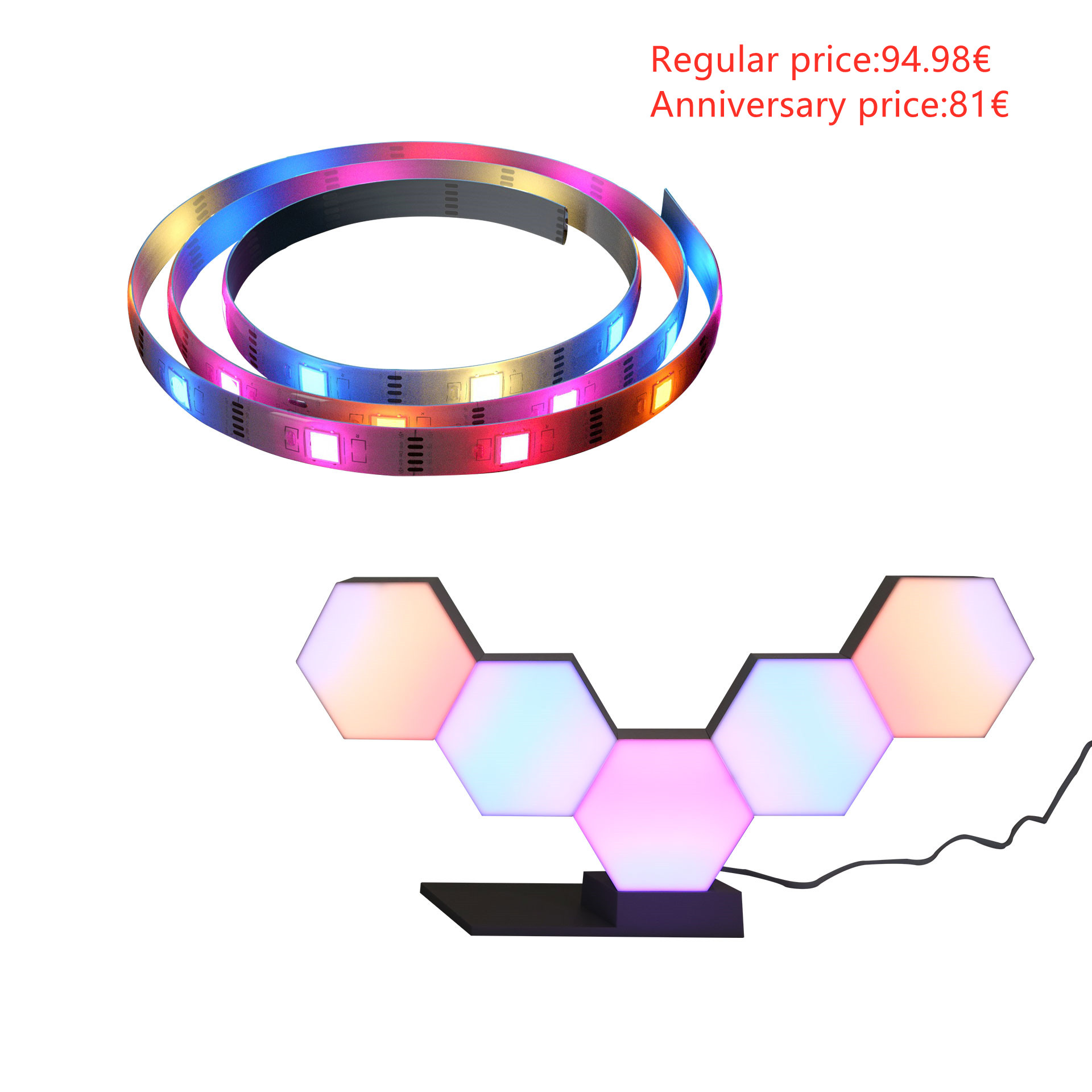 Bzfuture.com, Lifesmart Cololight Pro 5set+Cololight Strip 30LED Combo Lifesmart Cololight Pro 5set+Cololight Strip 30LED Combo