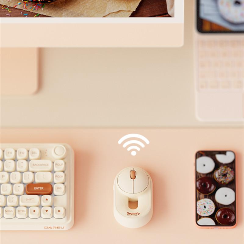 Dareu Doughnut Z10 Mouse Bluetooth 2.4G Wireless Wire 3 modes Connection Silent Charging Office Work Mouse 1200dpi