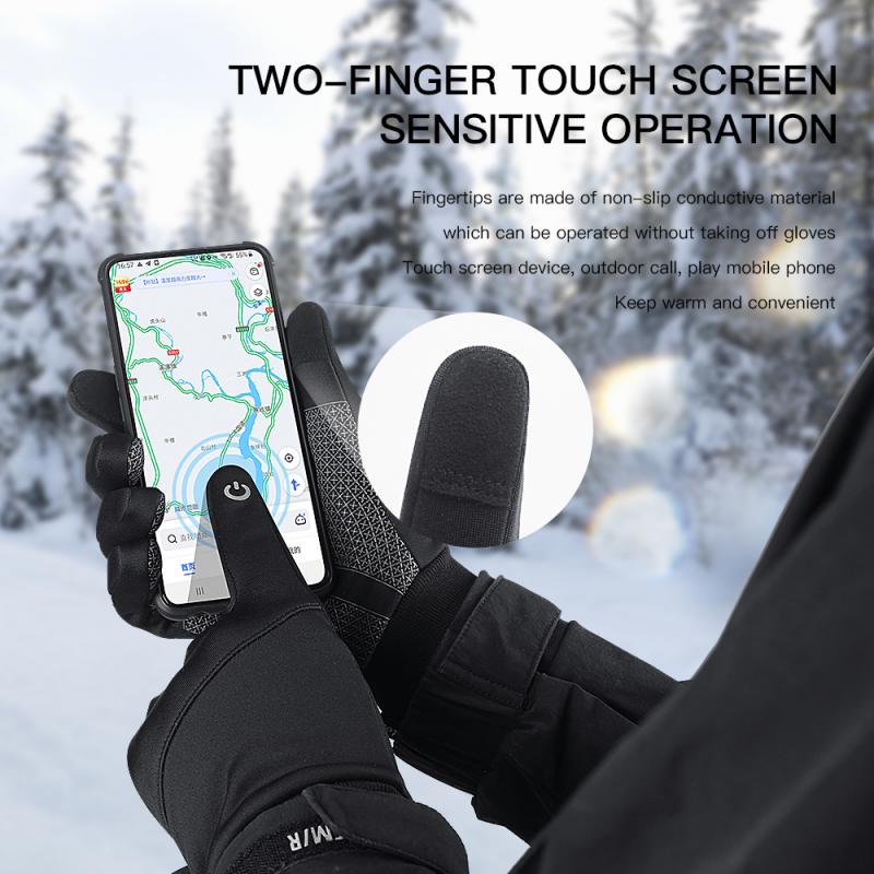 Winter Men Women MTB Gloves Thermal Warm Touch Non Slip Ski Snow Sports Gloves