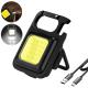 Mini COB LED Flashlight Keychain Lights Screwdriver Emergency Wrench Hammer Portable Key Ring Work Light Torch Outdoor Camping