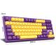 Dareu A87 100% Hotswap USB Wired RGB LED Backlit Mechanical Gaming Keyboard With Customized Purple-gold Switch Programable