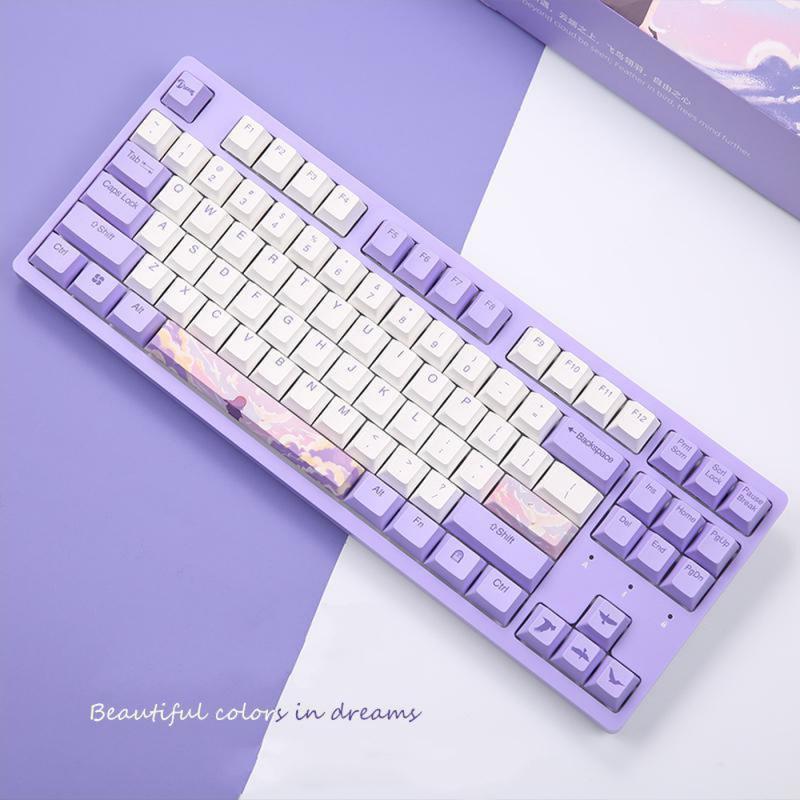 Dareu A87 Theme Series Cherry MX Axis Wired Mechanical Gaming Keyboard Wired 87 Macro recording Keys N-Key RollOver Keypads with PBT Keycaps