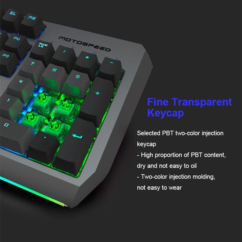 MOTOSPEED CK80 Wired Mechanical Gaming Keyboard - Zeus optical switch - Waterproof