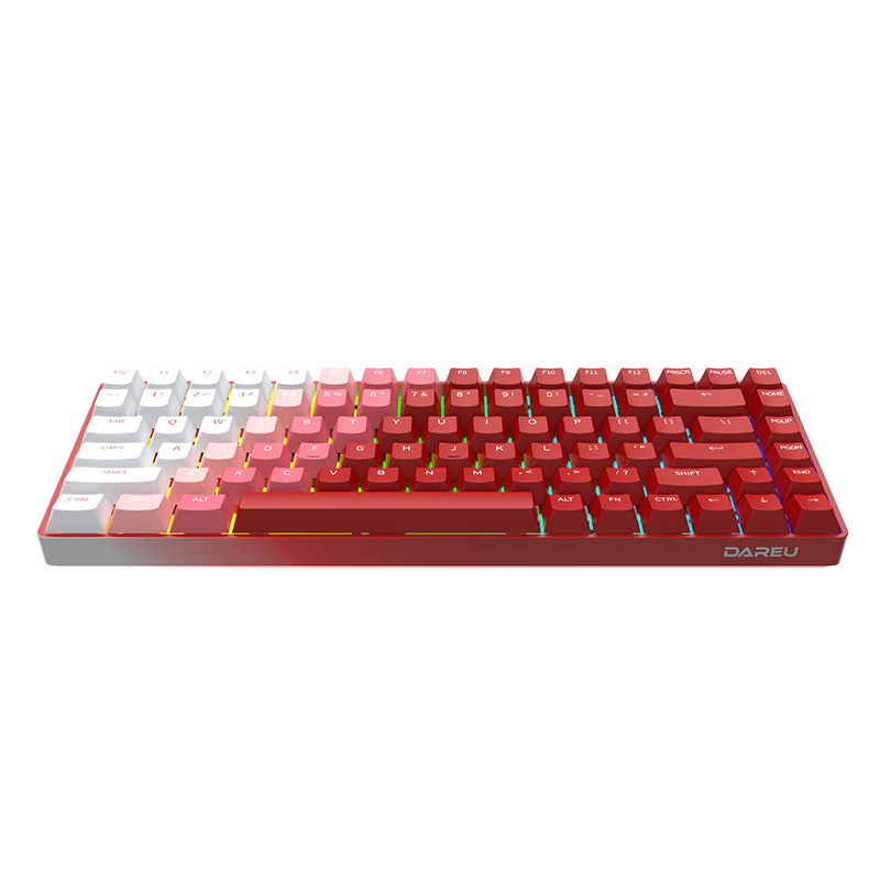 Dareu A84 Tri-mode Connection 100% Hotswap RGB LED Backlit Mechanical Gaming Keyboard With Customized TTC Flame Red Switch
