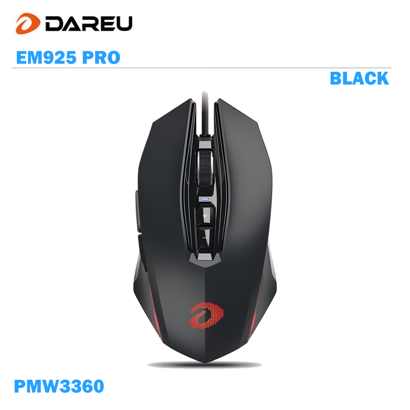 Bzfuture.com, Dareu EM925 Pro Gaming Mouse LED RGB Backlight with PMW3360 12000DPI 250IPS 12000FPS 20 Million Click Times Dareu EM925 Pro Gaming Mouse LED RGB Backlight with PMW3360 12000DPI 250IPS 12000FPS 20 Million Click Times