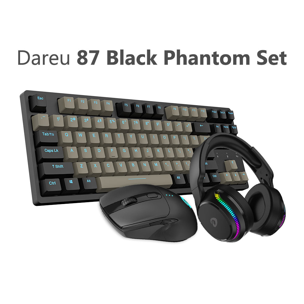 Official Dareu 87 Black Phantom Set