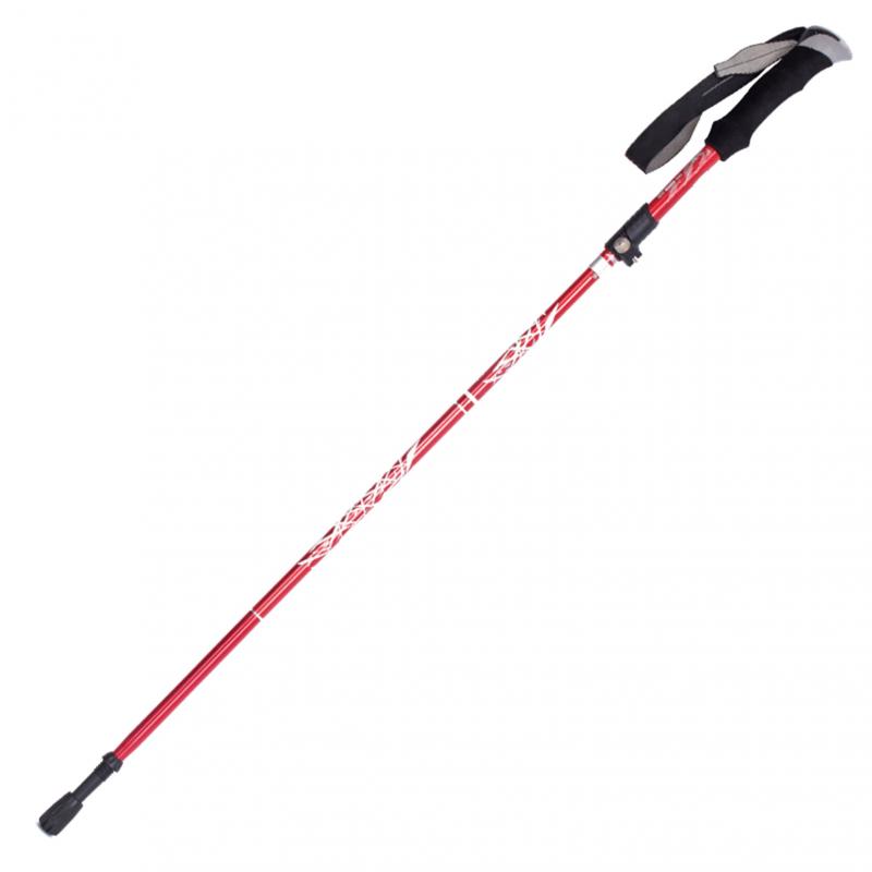 Bzfuture Auminum Alloy Telescopic Ultralight Trekking Pole Anti Shock Hike Folding Stick