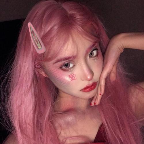 Official Lolita Pink Air Bangs Straight Wig Wm1142