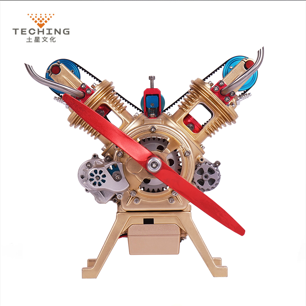 Bzfuture.com, Teching DM14 Double Cylinder Full Aluminum Alloy Engine Model Collection Teching DM14 Double Cylinder Full Aluminum Alloy Engine Model Collection