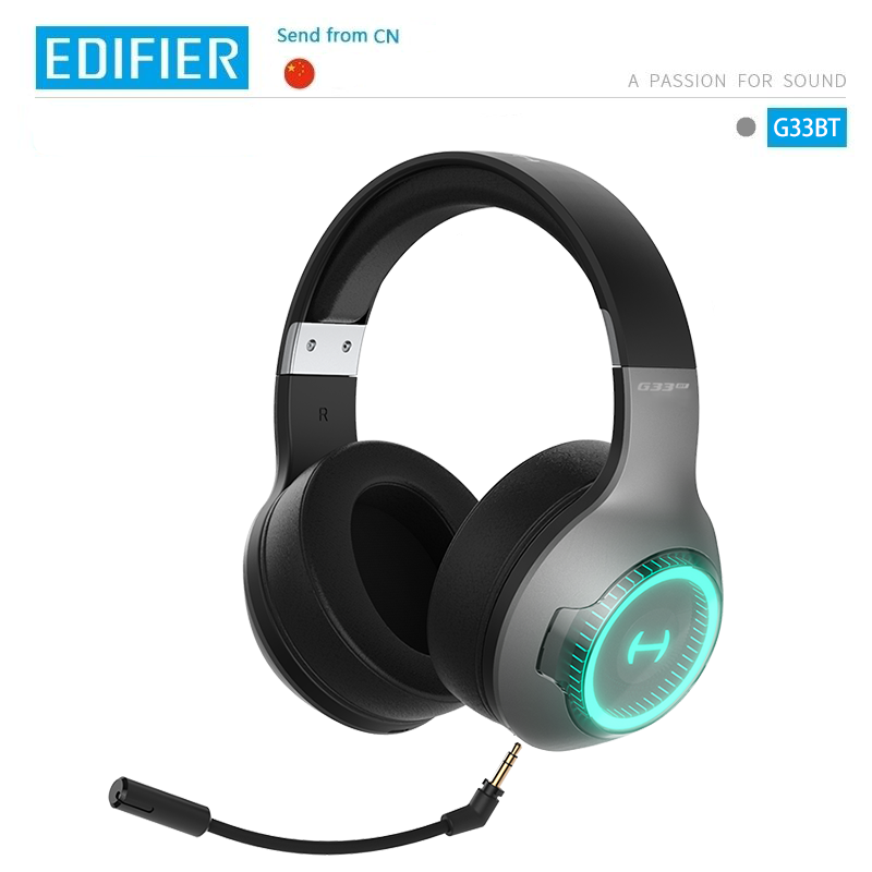 Bzfuture.com, EDIFIER G33BT Gaming Headset 40mm driver unit PixArt BT V5.0 RGB dynamic backlight system Microphone with noise cancellation EDIFIER G33BT Gaming Headset 40mm driver unit PixArt BT V5.0 RGB dynamic backlight system Microphone with noise cancellation