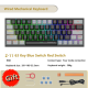 E-YOOSO Z11 61 Keys Wired Mechanical Gaming Keyboard with Solid Backlit Two-Color Keycaps