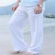 Men's casual cotton trousers loose linen pants
