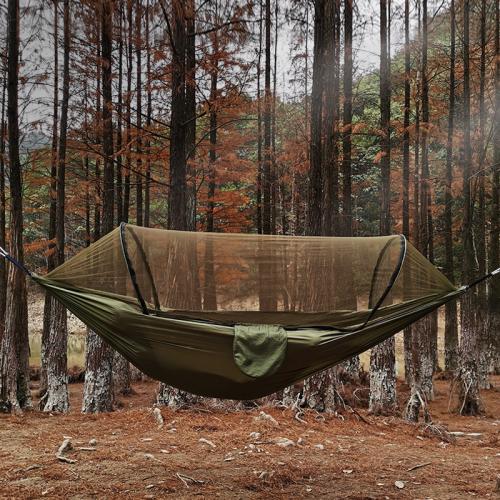 Official Bzfuture Automatic Quick-opening Mosquito Net Hammock Outdoor Camping Pole Hammock
