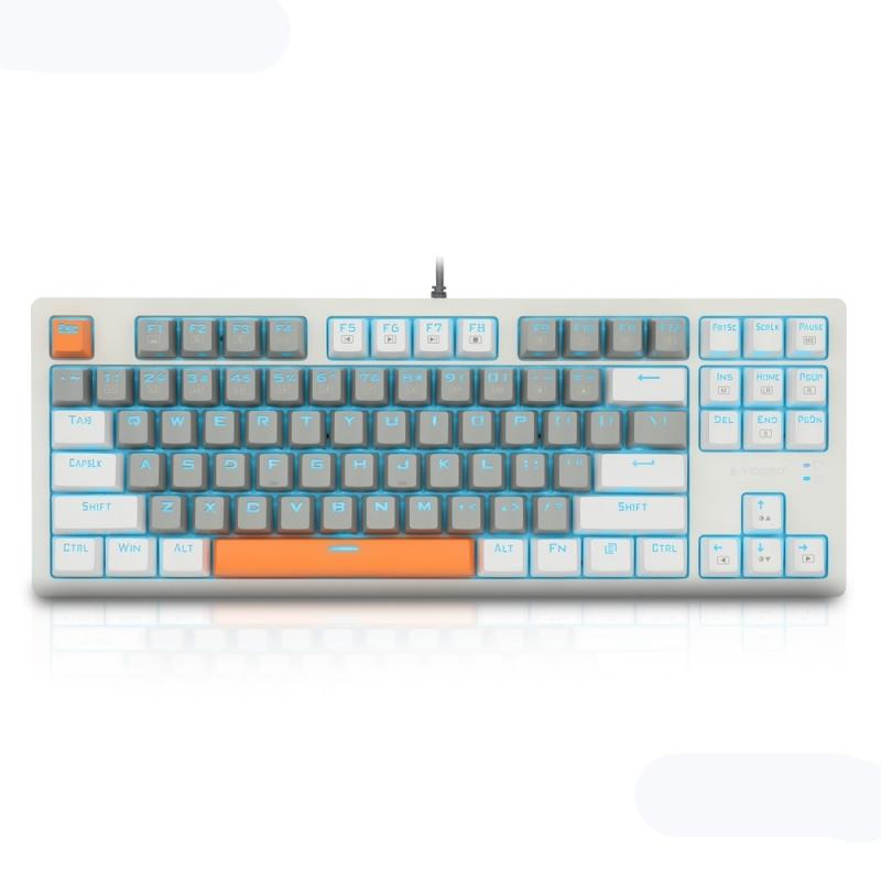 EYOOSO K620 USB Mechanical Gaming Keyboard Red Switch 87 Key Backlit
