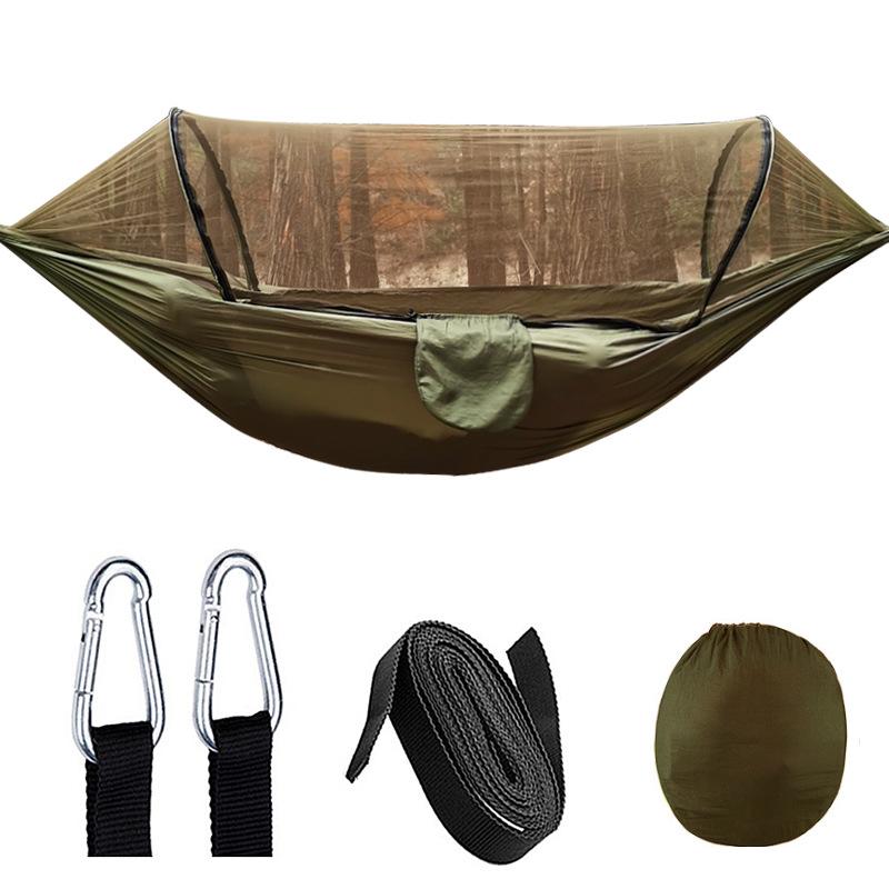 Bzfuture Automatic Quick-opening Mosquito Net Hammock Outdoor Camping Pole Hammock