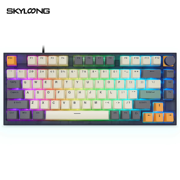 Official SKYLOONG GK75 Knob Keyboard Type-C TiGrey Optical Red Brown Silver Switch