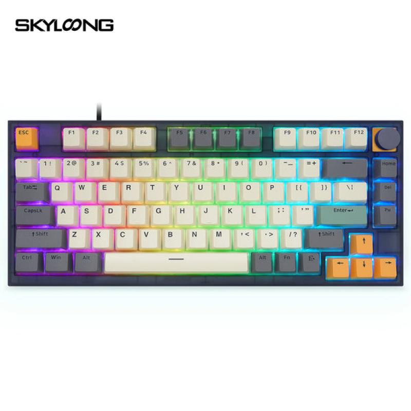 SKYLOONG GK75 Knob Keyboard Type-C TiGrey Optical Red Brown Silver Switch