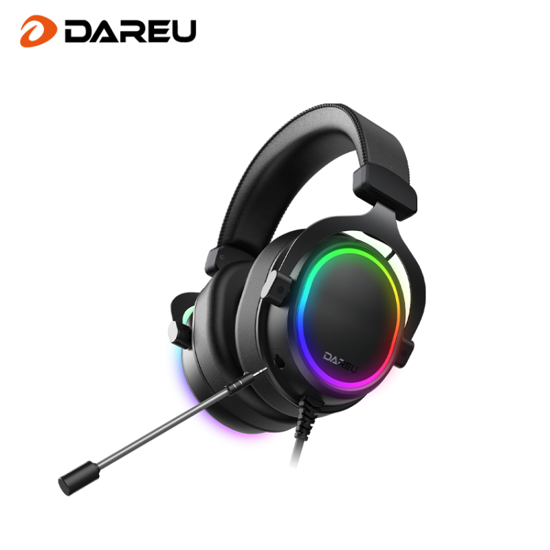 Dareu EH925 Wired Gaming Headset 7.1 Surround Sound Memory Foam Ear Pads 53MM Drivers Black Headphone