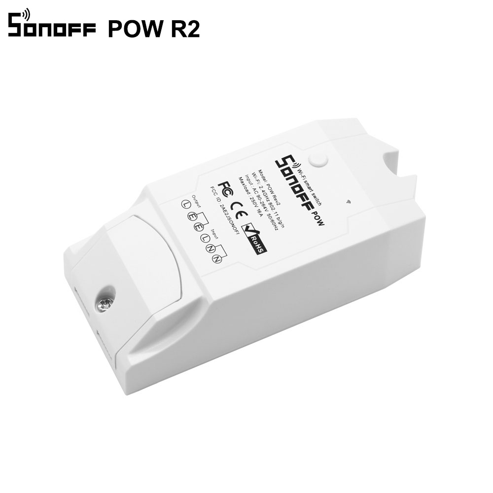 Sonoff Pow R2 15a 3500w Wifi Smart Switch Higher Accuracy Power Consumption Measure Monitor Current Energy Usage Work With Alexa