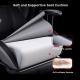 AutoFull Gaming Chair Grey PU Leather Footrest Racing Style Computer Chair, Headrest E-Sports Swivel Chair, AF083GPJA