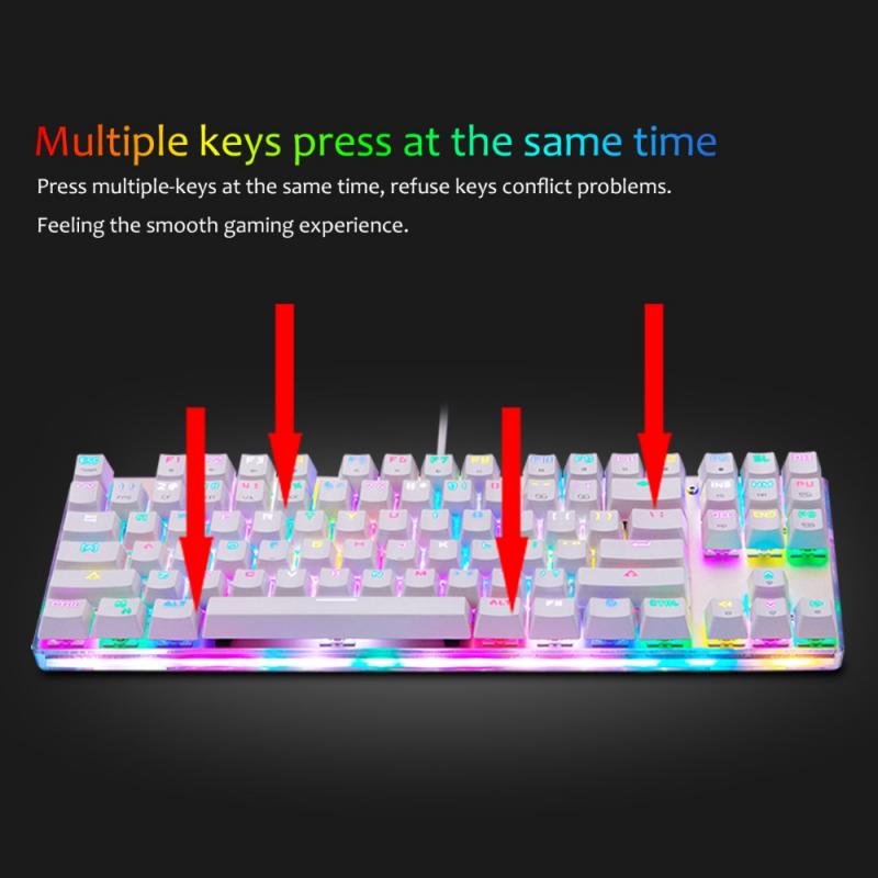 Motospeed K87S RGB NKRO Mechanical Keyboard-White