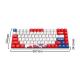 Dareu A84 Tri-mode Connection 100% Hotswap RGB LED Backlit Mechanical Gaming Keyboard With Customized TTC Flame Red Switch