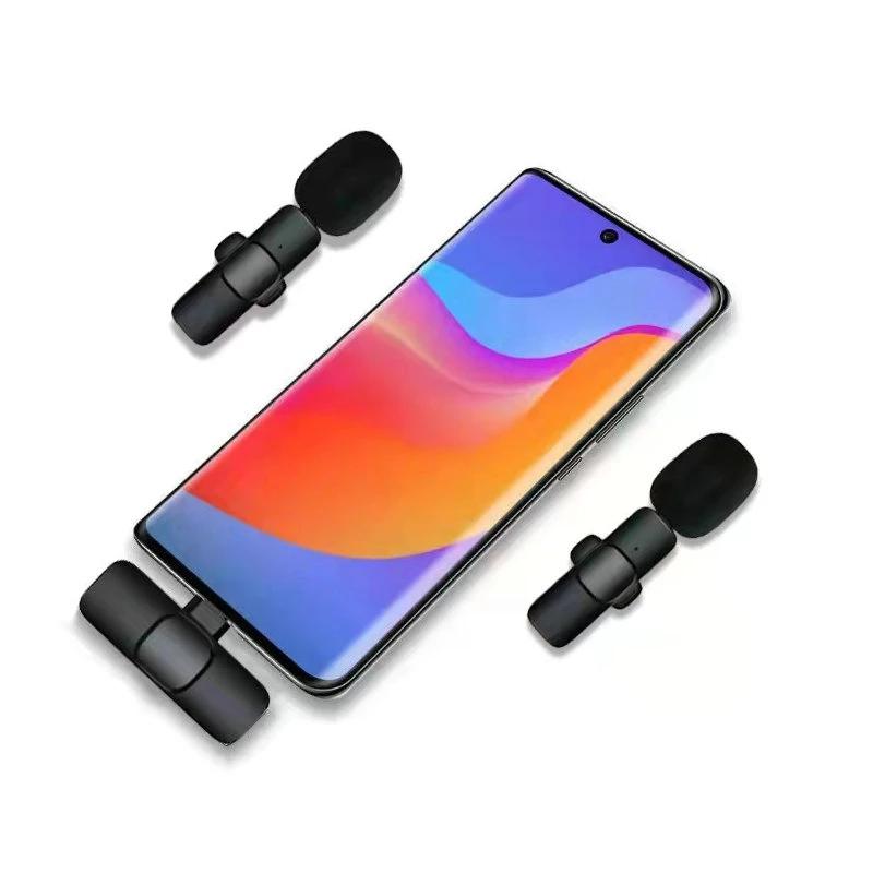 Wireless Lavalier Microphone Portable Audio Video Recording Mini Mic