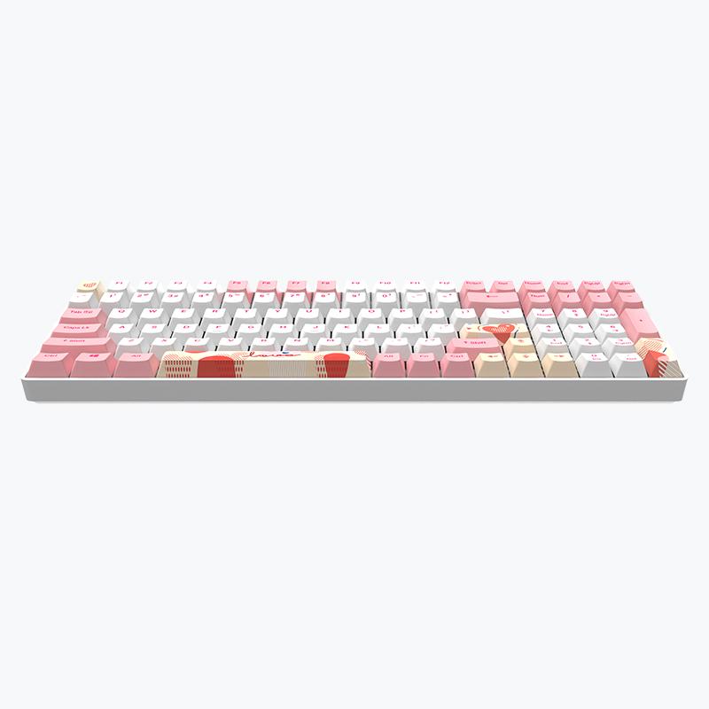 Dareu A100 Tri-mode Connection 100% Hotswap RGB LED Backlit PBT keycaps Mechanical Gaming Keyboard With TTC Gold-pink Switch
