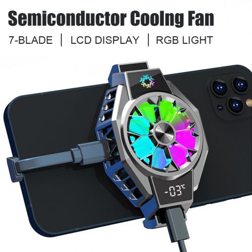 Bzfuture mobile Phone Radiator Semiconductor Digital Display Wireless Charging Water Cooling Eat Chicken Live Vibration Mute Back Clip Cooling Artifact