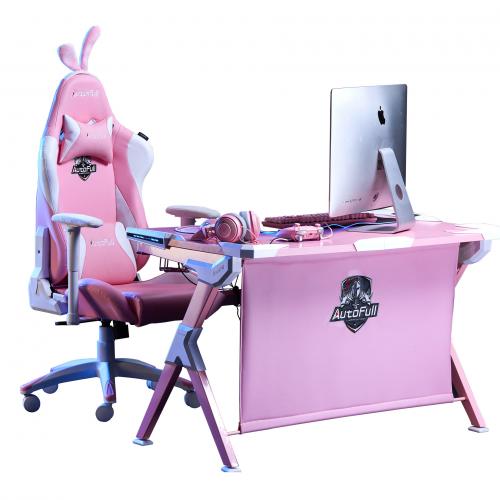 Official Autofull Cherry blossom snow gaming chair and desk Combo