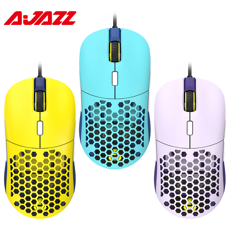 Ajazz F15 RGB USB Wired Gaming Mouse 6 DPI Adjustable PMW3338 Computer Mouse 16000 DPI Programmable Ergonomic for Laptop PC