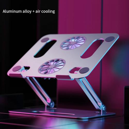 Official 7-17 inch Laptop Stand Aluminum Holder for Laptop Notebook PC Computer Ergonomic Bracket Cooling Fan Stand Heat Dissipation