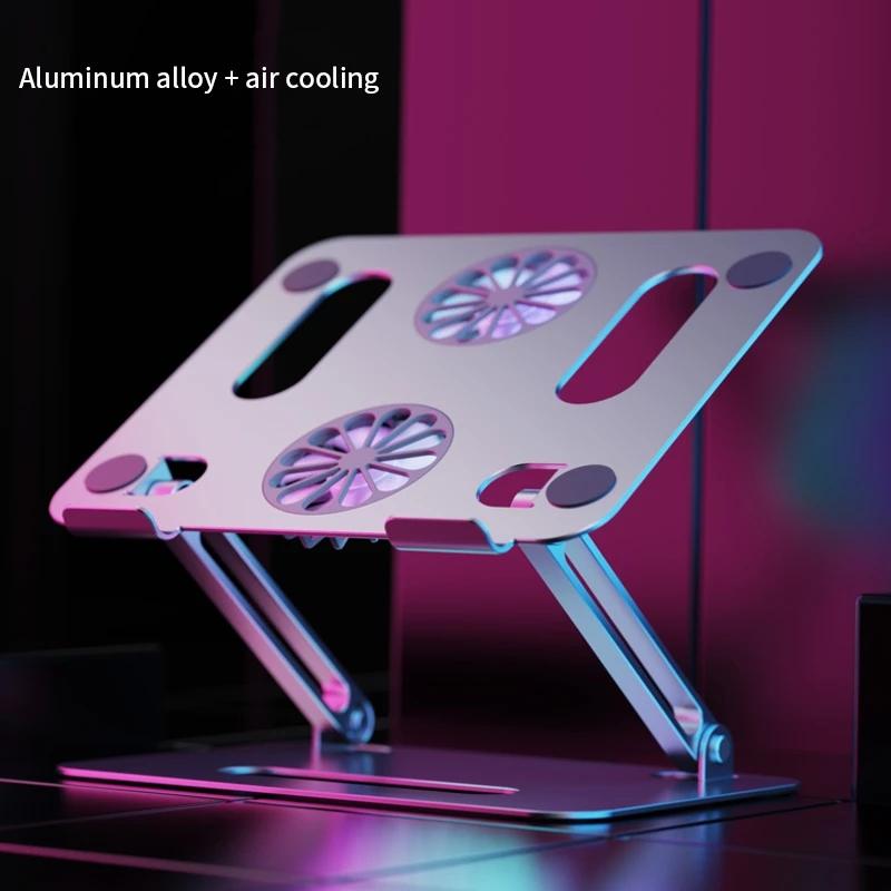 Bzfuture 7-17 inch Laptop Stand Aluminum Holder for Laptop Notebook PC Computer Ergonomic Bracket Cooling Fan Stand Heat Dissipation