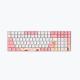Dareu A100 Tri-mode Connection 100% Hotswap RGB LED Backlit PBT keycaps Mechanical Gaming Keyboard With TTC Gold-pink Switch